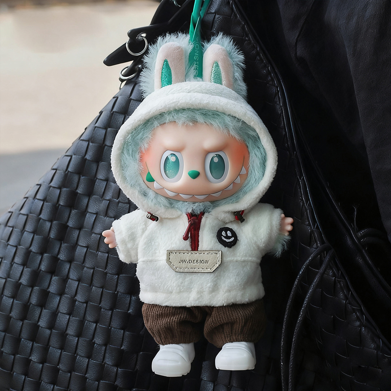 Calm Labubu 3.0 Doll Clothes 17cm Plush Doll Hoodie Matching Set Front High-Energy Labubu Outfit Replacement Calm Labubu 3.0 Doll Clothes 17cm Plush Doll Hoodie Matching Set Front High-Energy Labubu Outfit Replacement
