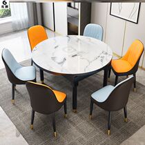 Induction cooker square table modern dining table and chair combination one meter two minimalist solid wood small apartment white rectangular large round table