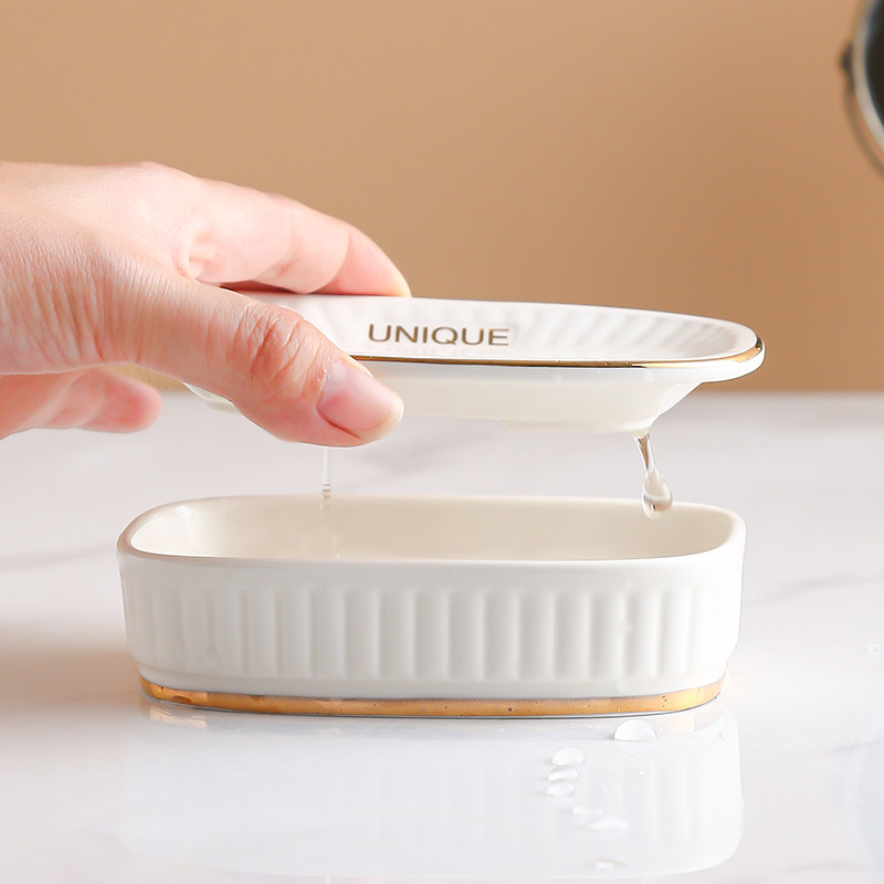 Net red asphalt fertilizer box ceramic household with punch-free fragrance box cosmetic room light luxury washing face with fat dish