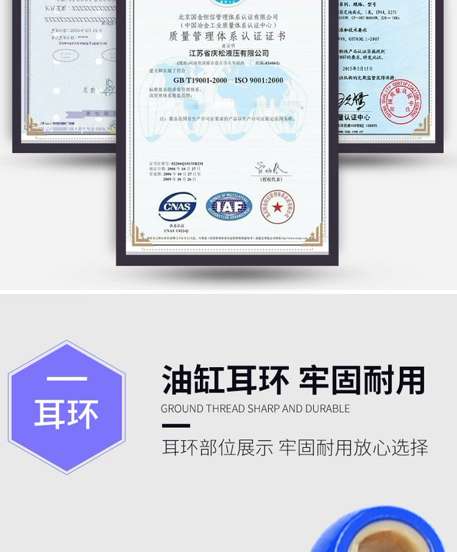 63 đường kính xi lanh Xi lanh thủy lực hai chiều xi lanh thủy lực giai đoạn sửa đổi xe nâng xe nâng dầu nâng trạm bơm nặng con dấu dầu xi lanh thủy lực máy xúc