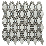 Серые каменные мозаичные наклейки натуральные мраморные деревянные зерно зерно бриллиантовые плитка ванная комната ванная комната кухня кривая