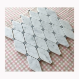 Белая мраморная мозаика на стену, головоломка, ископаемые