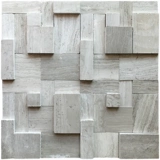 Натуральная мраморная мозаика наклейка на стенах серой 3D кирпич серого дерева