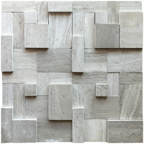 Натуральная мраморная мозаика наклейка на стенах серой 3D кирпич серого дерева