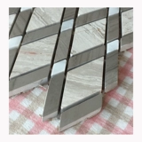 Серые каменные мозаичные наклейки натуральные мраморные деревянные зерно зерно бриллиантовые плитка ванная комната ванная комната кухня кривая