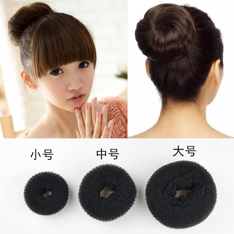 Ball head hair device artifact large, medium and small adult hair accessories hair ring hairpin children's corolla donut set Korea