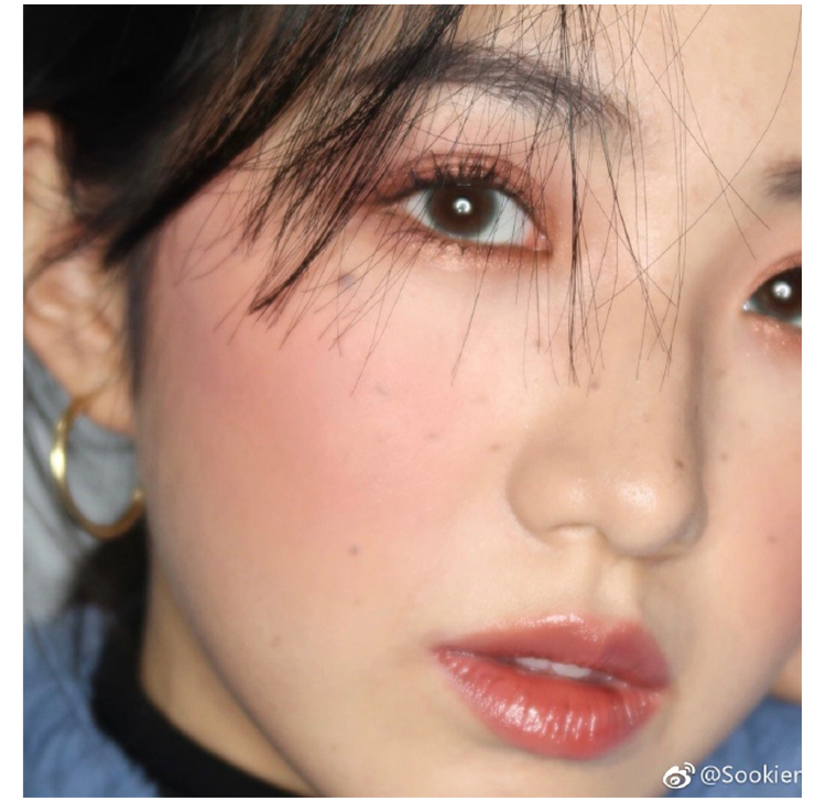 NyceMakeup hộp hoa phấn má hồng kem cam khô hồng phấn hồng trang điểm nude cô gái Nhật Bản phấn má hồng - Blush / Cochineal phấn má canmake