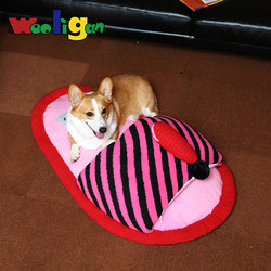 ເກີບແຕະ Wooligan striped pet nest semi-enclosed all-season niche design ສັດລ້ຽງຫມາຂະຫນາດນ້ອຍ