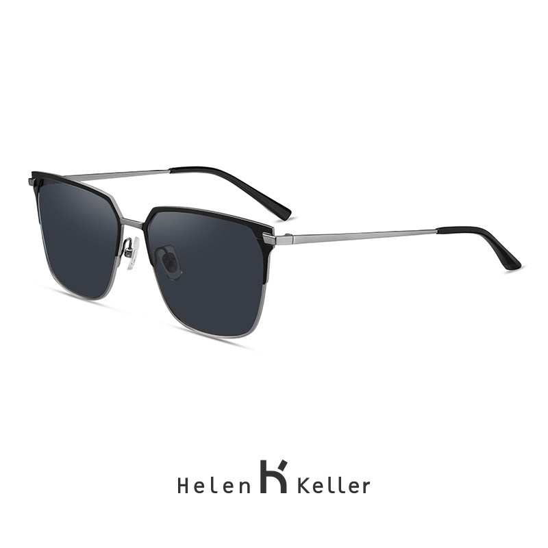 Helen Keller 2019 New Box Sunglasses Men's Mirror Driving Sunglasses Tide Driving Clams H8858