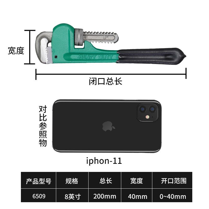 Letta (LETA) 8-inch heavy pipe pliers piping pliers water-pliers Pliers Pipe Pliers Pipe Wrench Pliers
