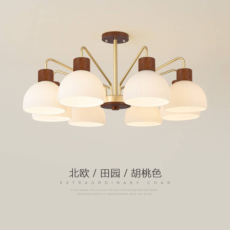 リビングルームのシャンデリア、新しい北欧の創造的な個性のシャンデリア、モダンでシンプルな日本の中世スタイルのレトロなランプ