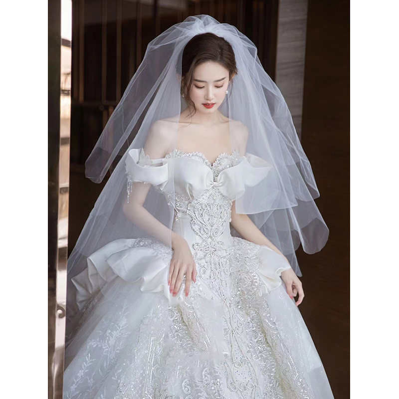 Retro advanced wedding dress for bride, 2023 collection, high-quality style, french style Retro advanced wedding dress for bride, 2023 collection, high-quality style, french style