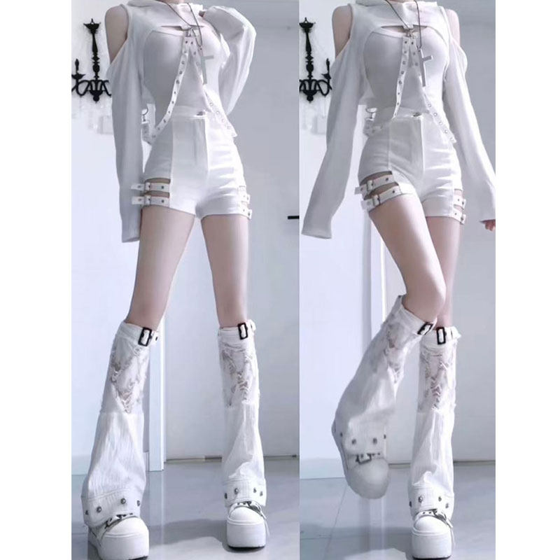 Subculture Y2K Hot Girl American Style White Shorts Women's Summer Tight High Waist Slimming Design Niche Hot Pants