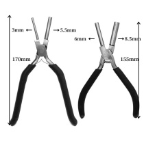 Round nose pliers Taiwan GT stainless steel pliers six-section pliers rolling needle groove winding beaded rope handmade set jewelry