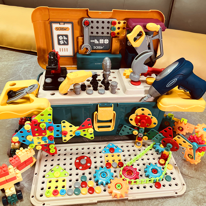 Child Repair Kit Twist Screws Assembly Toy Boy Puzzle Intelligence Disassembly Detachable Electric Drill Suit-Taobao