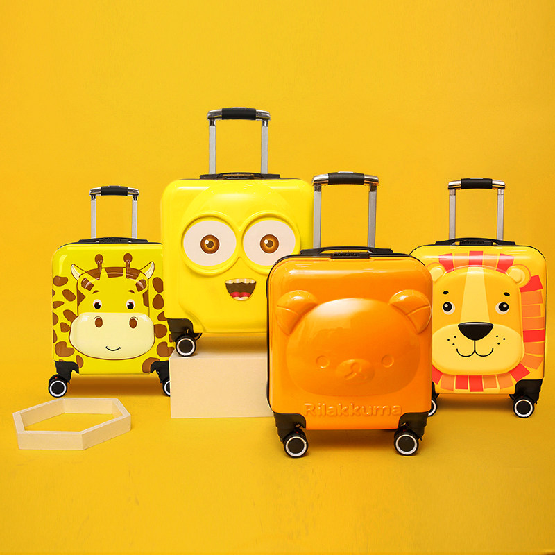 Custom children's suitcases small bikable suitcase boy password leather case cartoon pull-lever box girl 20 inches