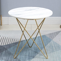 Светлый роскошный журнальный столик (имитация каменная тарелка белая поверхность)