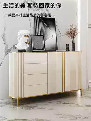 Italian rock plate paint dining cabinet Simple modern Nordic multi-function light luxury style living room decoration storage entrance cabinet