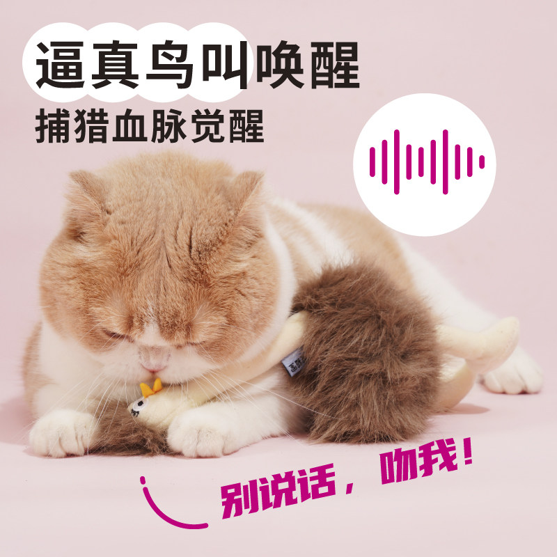 噗扑实验室鸵鸟仿真发声猫玩具,你的猫咪新欢?-发声玩具-淘宝好物网