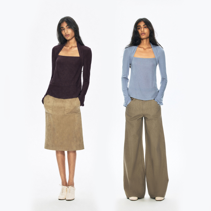 Rarely Alike Easy-To-Wear Breast-Covering Fake Two-Piece Sleeve Knit Top Rarely Alike Easy-To-Wear Breast-Covering Fake Two-Piece Sleeve Knit Top