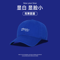Klein Blue Hat Duck Tongue Cap Woman Summer Han Prints New face Small blue baseball cap mens soft top