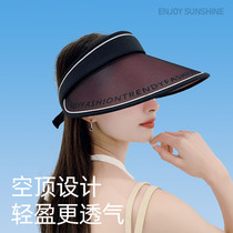 Charlower UV empty top sunscreen woman sunscreen hat cover for anti-UV summer bike discoloration sun hat thin