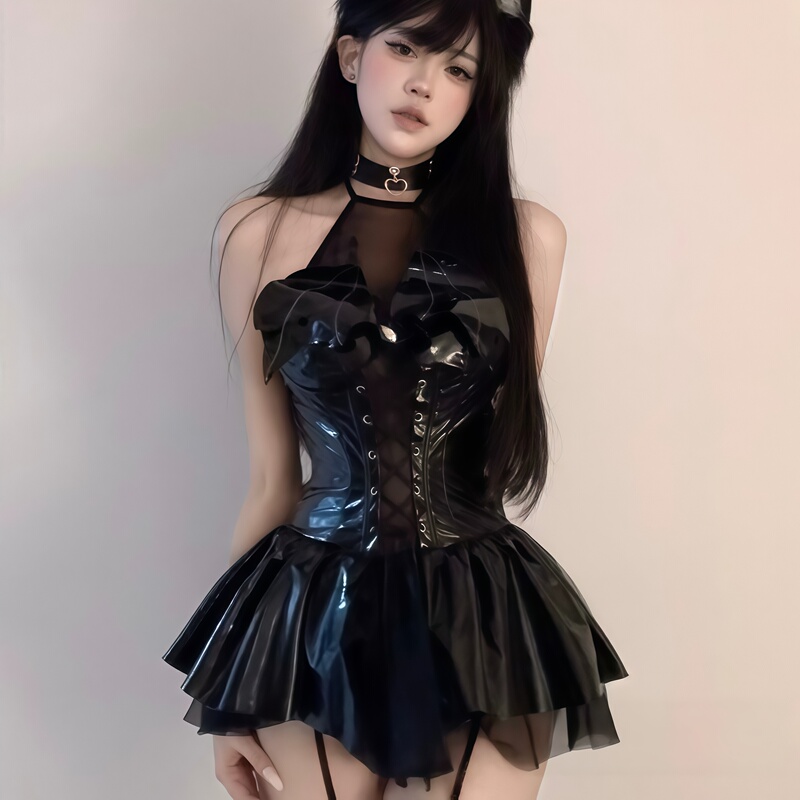 New Sexy Little Devil Halloween Cosplay Uniform Set, Mature and Alluring Outfit, Sheer Short Skirt for Women