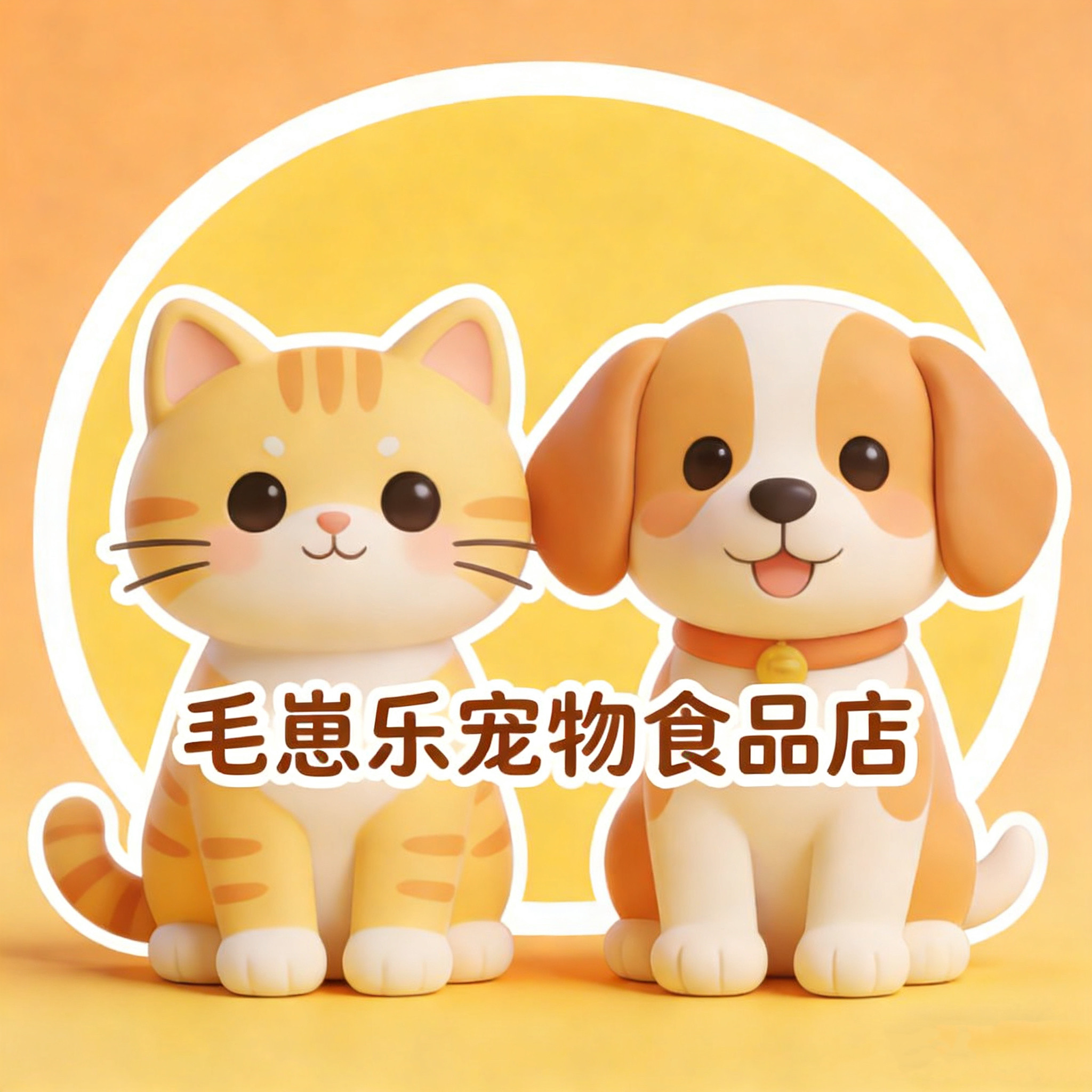毛崽乐宠物食品用品店的LOGO