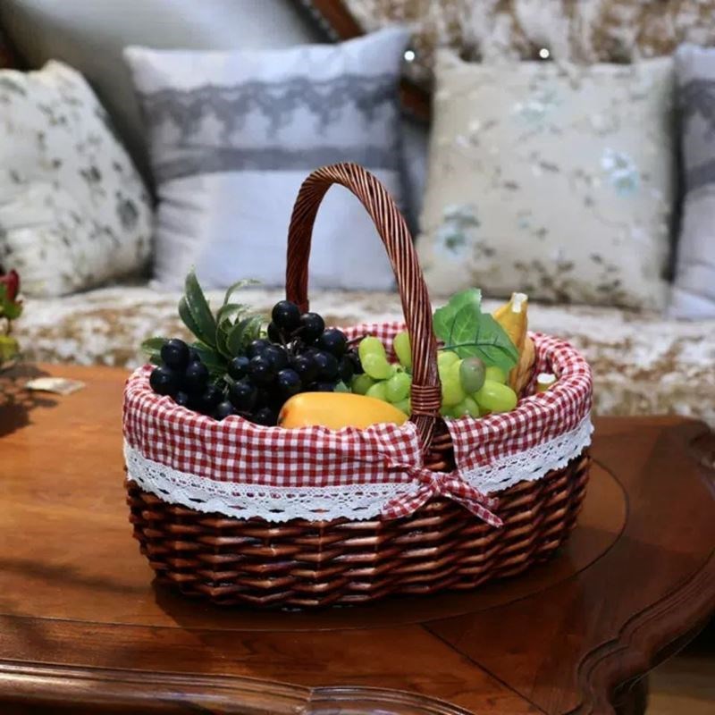 Flower basket egg basket rattan bamboo basket bamboo basket gift basket egg basket fruit basket flower basket willow harvest