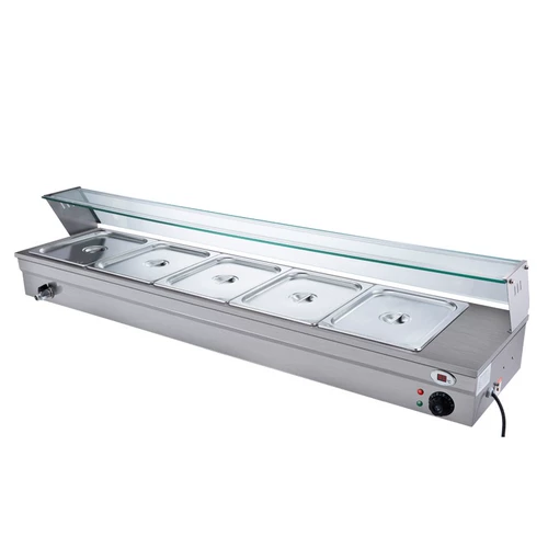 Изоляция фаст -фуда Тайвань Коммерческое стеклянное вытяжка Электрическая нагрева