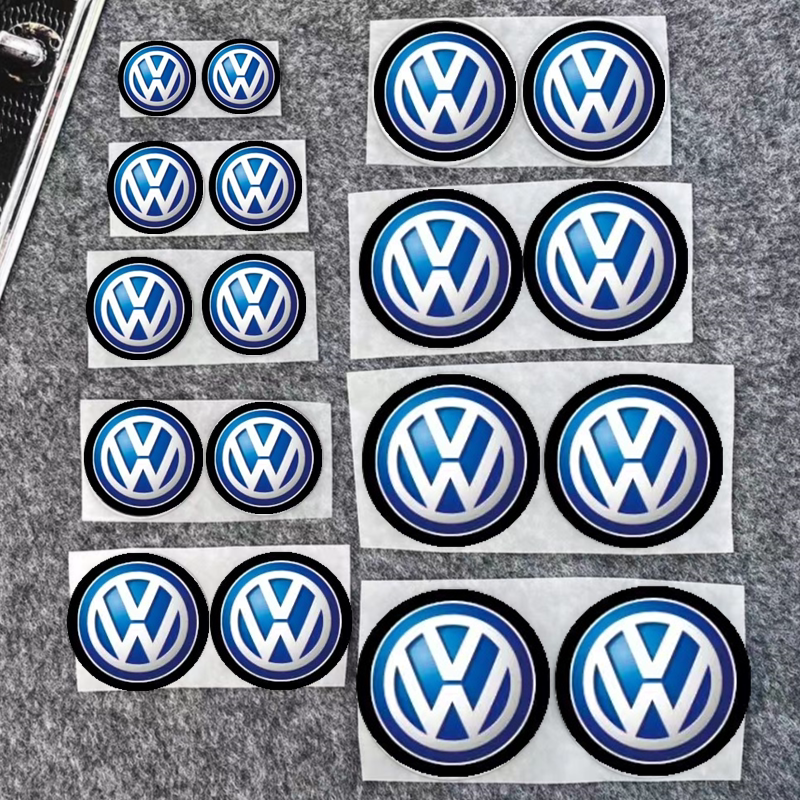 Подходит для наклеек на автомобили Volkswagen, наклеек на замочную скважину ступицы рулевого колеса, автомобильных ключей, автомобильных наклеек с дистанционным управлением, брелков