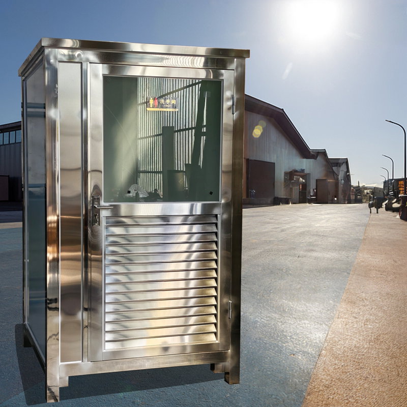 Stainless Steel Mobile Toilet for Rural Renovation, Home Bathroom with Toilet, Outdoor Integrated Shower Room