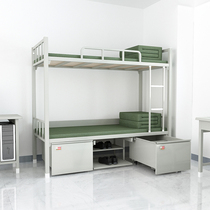 Dormitory Upper Bunk Bed Double Bed System Camp With Single School Double Iron Art Bed More Wardrobe Study Computer Desk Sub