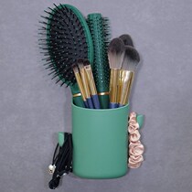 Exclusive Comb containing wall-mounted comb Makeup Pen Containing Barrel Multifunction Toothbrush Shelf Free of perforated suction wall