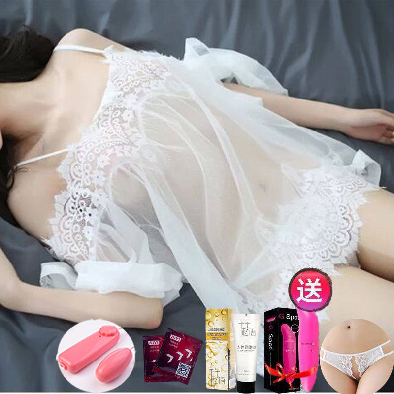 Sexy Eroy Underwear Briefs Women Sleeping Skirts Extreme Temptation Clairvoyant Large Size Code Opening Free Lace Sleepwear Suits Autumn