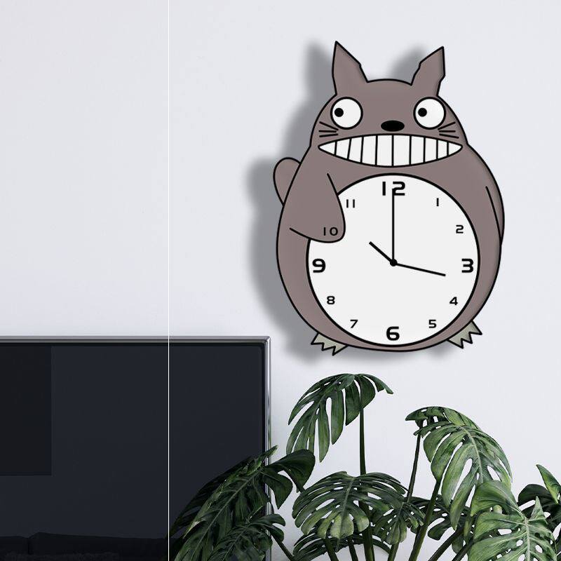 New Dragon Cat Hanging Clock Creative Living Room Modern Minimalist Watches Fashion Cartoon Hang Watch Clock Home Personality Mute
