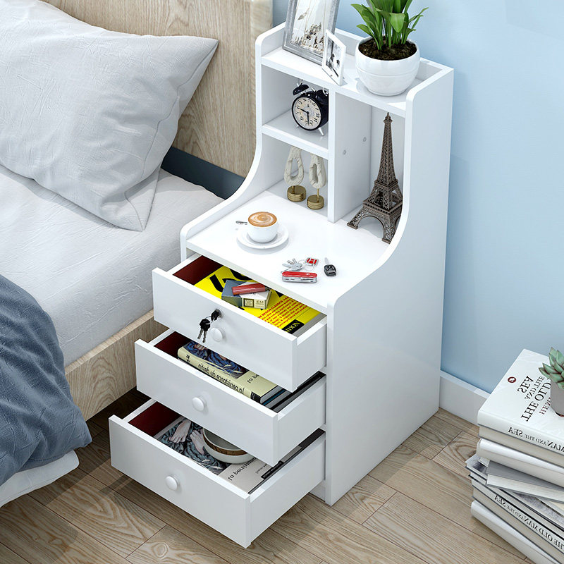 European-style bedside table solid wood Jane European ultra-narrow 202530354045cm wide small all solid wood mini