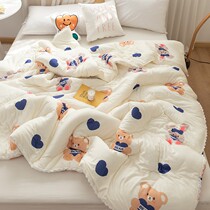 Class A knitted cotton quilts by the core Four Seasons universal single child air conditioning by winter thickened warm cotton quilts by spring autumn
