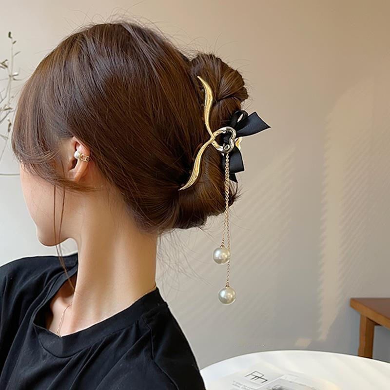 Luxurious luxury high-end hairpin high-end hairpin high-volume hairpin female summer Korean style tassel pendant love