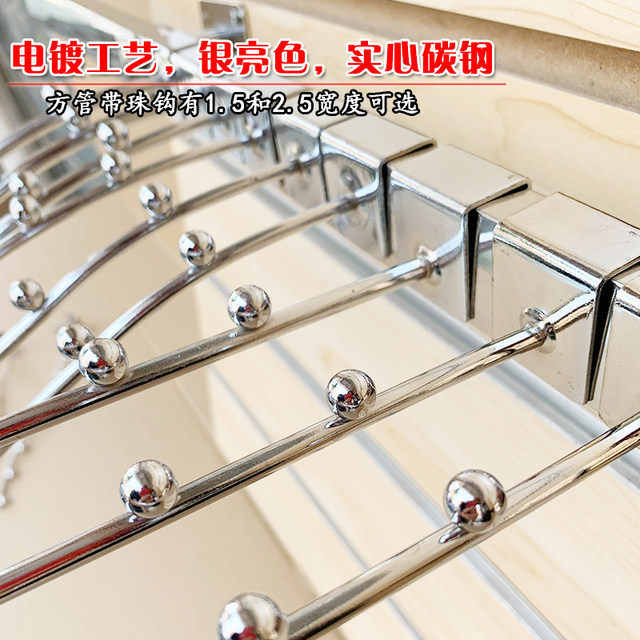 Wall five-bead and seven-bead hook hole board mesh shelf square tube groove board clothes slippers bead hook floor stall stall hook