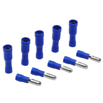 100 pcs bag blue male and female spring cold-pressed terminal PVC bullet-type wire male and female connection terminal