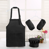 Черный фартук, шапка, нарукавники