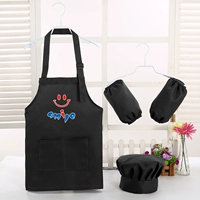 Черный фартук, шапка, нарукавники