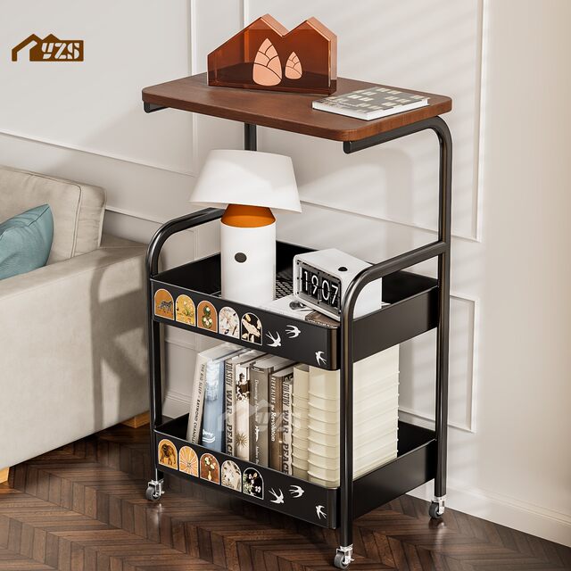 Movable side cart Living room sofa tea table