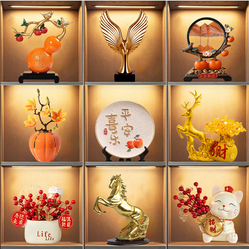 Modern Wine Cabinet Decorations Hem light and upscale Living room Home Dining Side TV Cabinet Xuan Guan Jo Relocation New Residence Gift-Taobao