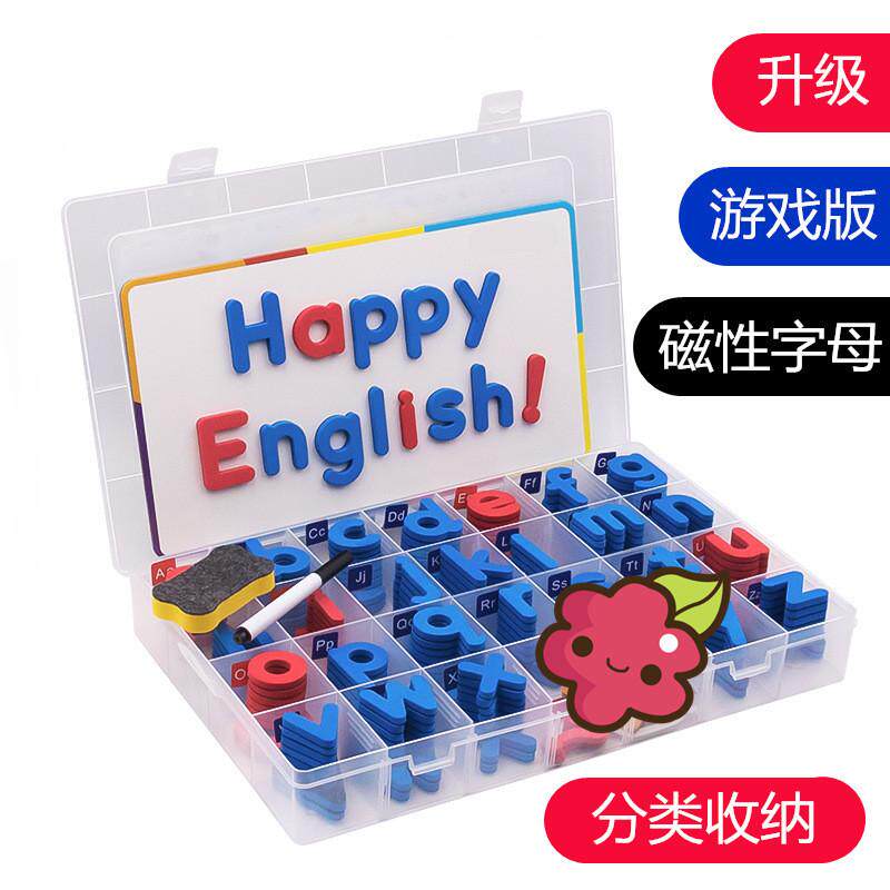 Letter English magnetic magnetic tape teaching teaching English children's word card toy magnet refrigerator 26 spell learning