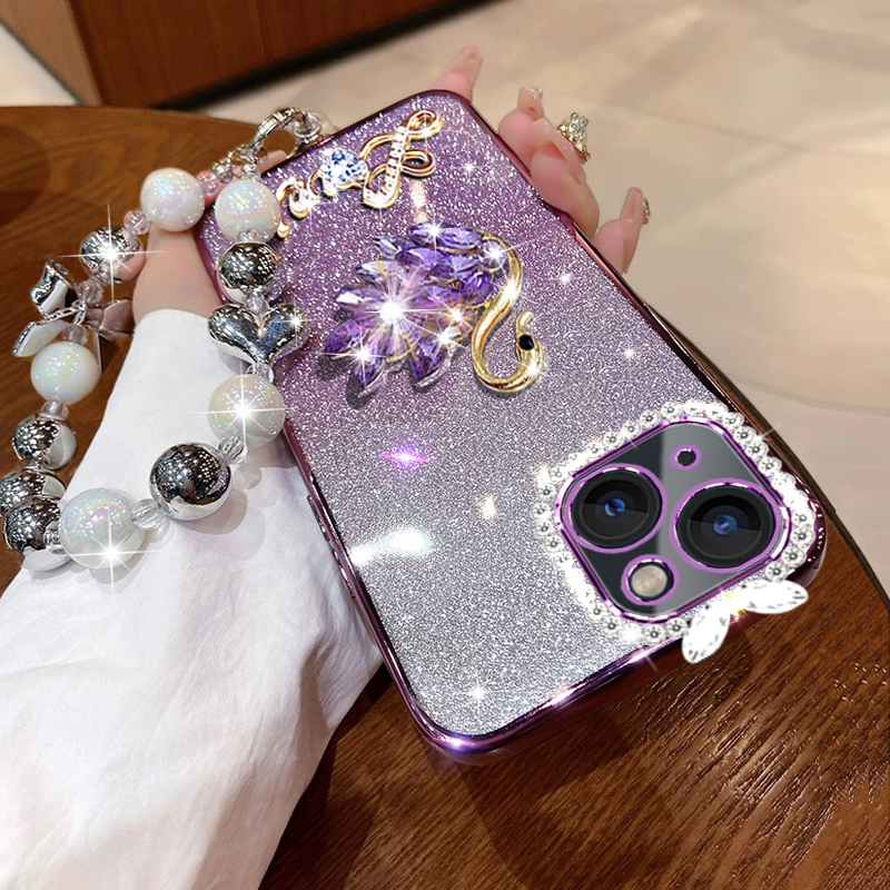 Suitable for Apple 13 Phone Case, High-End New Model for Women, iPhone 13 Pro Max, Glitter Luxury Diamond-Encrusted, Full Coverage Lens Protection, Anti-Drop Soft Silicone for iPhone 13 Mini, Pg13 Pro, Ip13 Pro Max