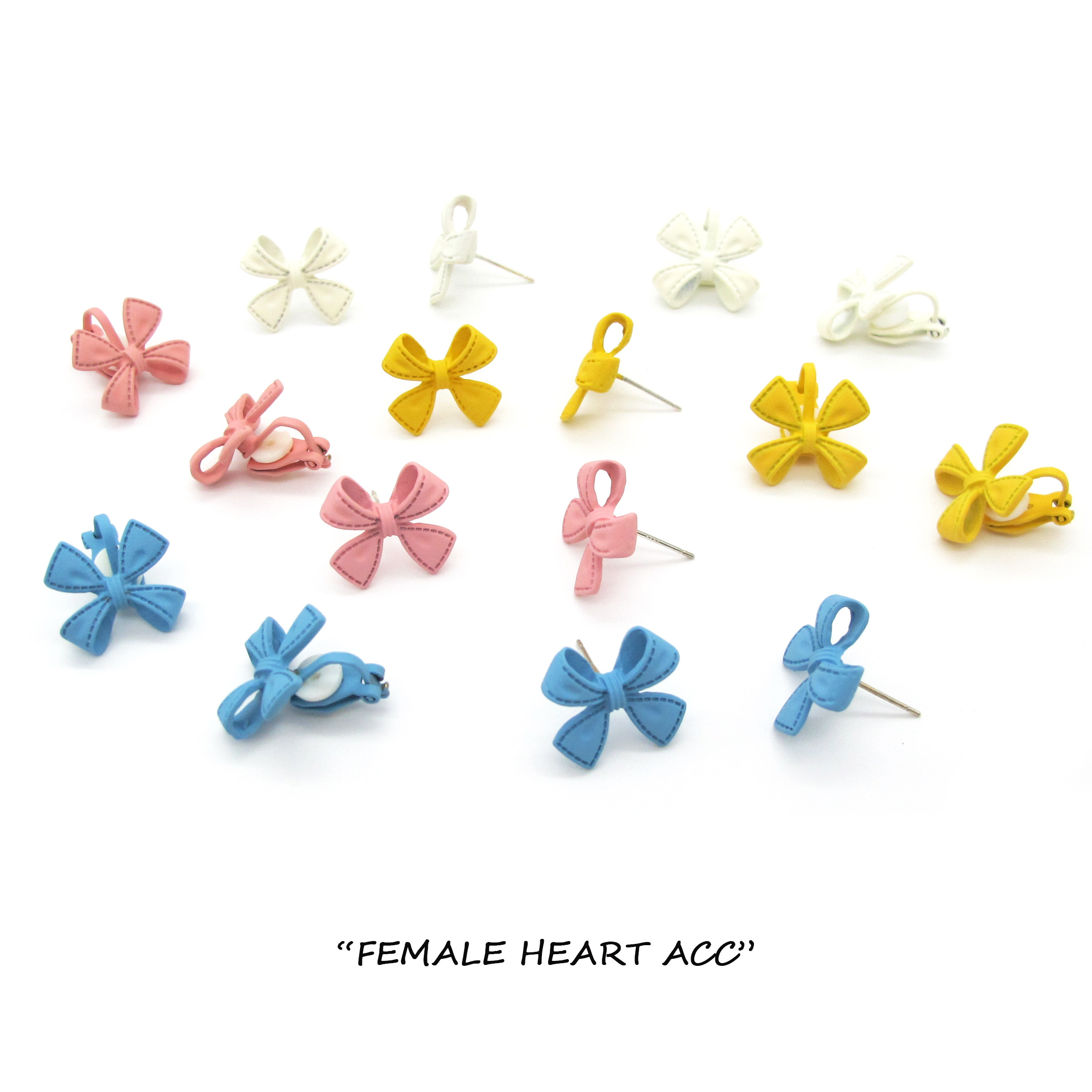 Female Hearts Ornament Butterfly Knots Candy Color Earnrings Female Temperament Net Red Summer Little Clear New Earrings Personality 100 Hitch Accessories