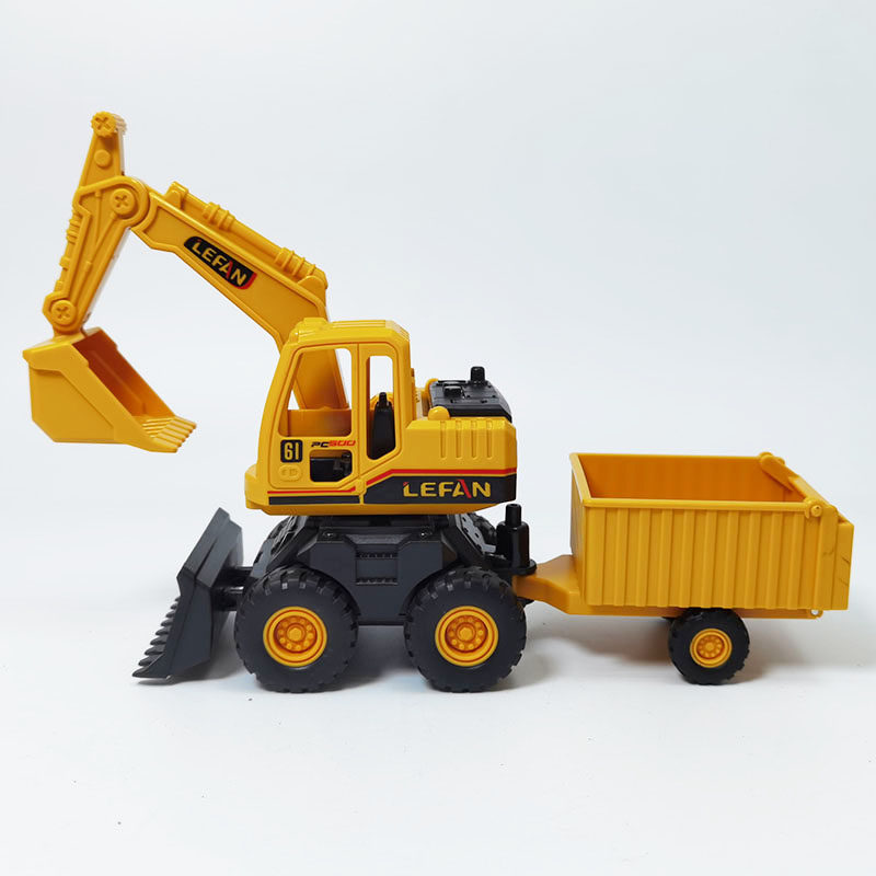 Multifunctional children's excavator engineering vehicle inertia will run small toy boy baby excavator dump trailer forklift