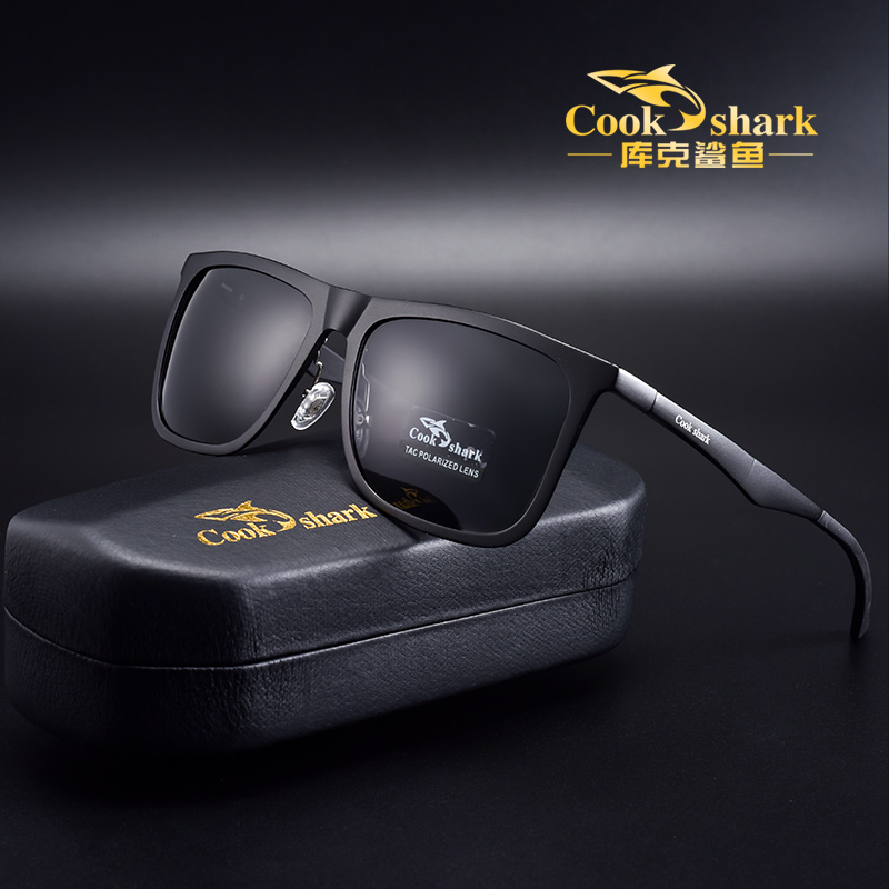 (Official counter) Cook shark myopia glasses sunglasses men's sunglasses driving day and night polarizers